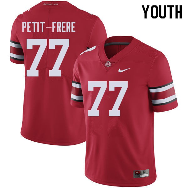 Ohio State Buckeyes #77 Nicholas Petit-Frere Youth University Jersey Red OSU11211